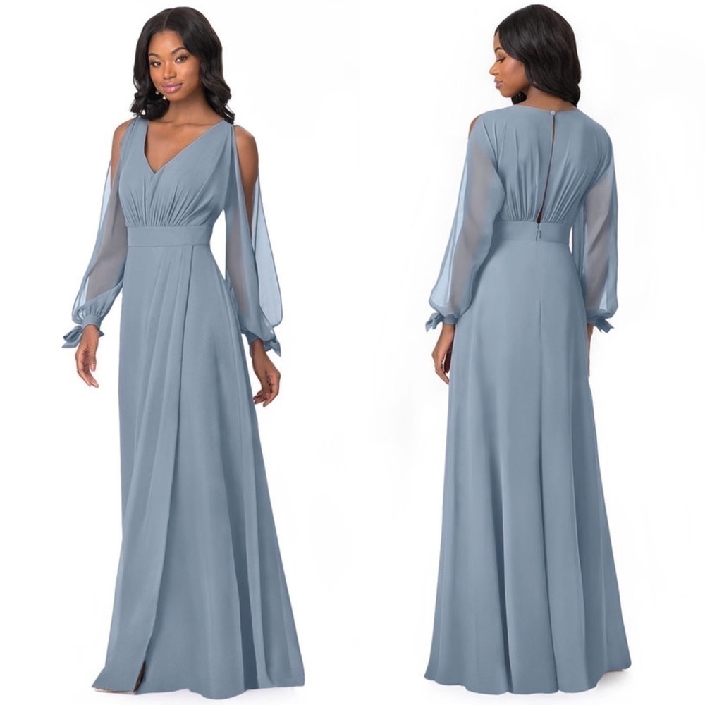 AZAZIE Matilda Dress In Dusty Blue